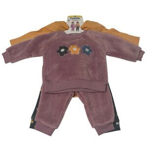 Pekkle Baby Girl 4pc Outfit Set 6M Plush Floral Koala Cozy Gift Ready 🎀